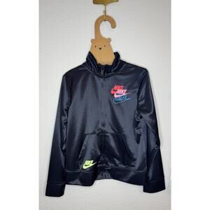 Nike Glow Time Black Tricot Tracksuit Jacket sz 6X